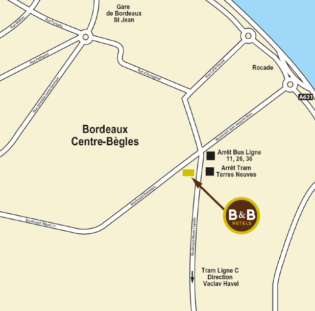 Acçès au B&B Hôtel Bordeaux Centre Bègles - Hotels B&B Bordeaux Centre ...